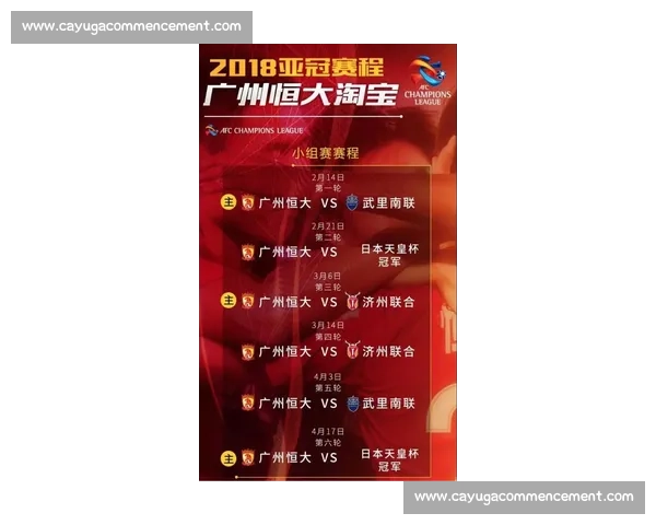 亚冠恒大比赛时间安排及重要赛事对阵分析
